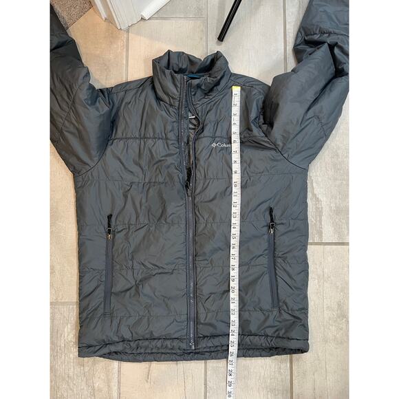 Columbia Sportswear Co Zip Up Gray Puffer Jacket Womens M Omni Heat Waterproof - Picture 6 of 7
